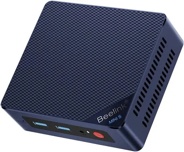 Beelink Mini S12 Mini PC, Newest Intel 12th N100(Up to 3.4GHz) 4C/4T, Mini Computer 16GB DDR4 RAM 500GB SSD, Mini Computer Dual HDMI 4K UHD BT5.2/WiF6/Gigabit Ethernet/Family-NAS/HTPC/W11 Pro