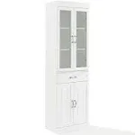 Crosley Stanton Glass Door Pantry, White