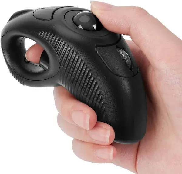 Brainytrade Image Wireless USB Handheld Finger Trackball Mouse