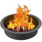 VEVOR Fire Pit Ring Round Outer Steel Liner DIY Campfire Ring Firepit