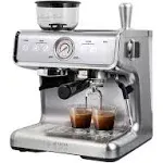 Premium Espresso Cafe Coffee Machine Maker Semi Automatic 2-Liter Tank Silver