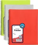 3 Pack Poly 8-Pocket Organizer File Folder Letter/Legal Document