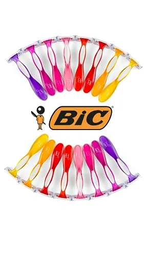 BIC Soleil Color Collection Disposable Razors for Women, 16-Count, 3 Blades - Premium Shaving Razor Set with Aloe Vera and Vitamin E Lubricating