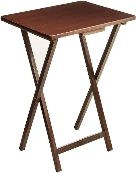 Mainstays Indoor Single Folding TV Tray Table Natural L 19 x W 15 x H 26 INCHES.