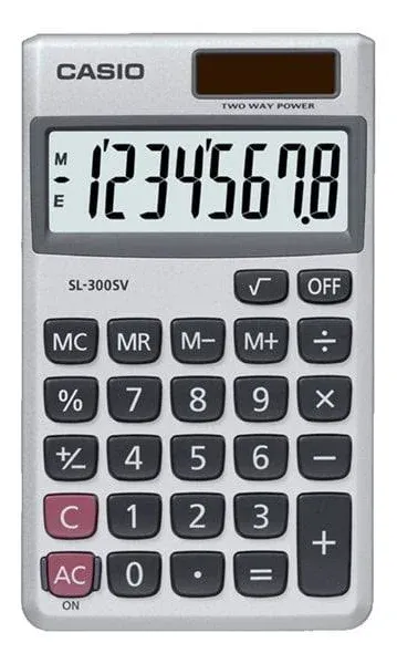 Casio SL300SV 8-Digit Handheld Calculator