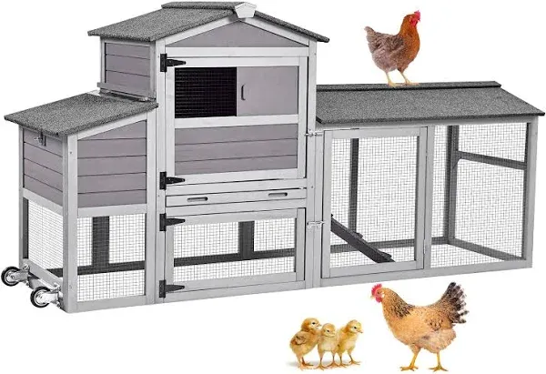 Morgete Large Chicken Coop on Wheels