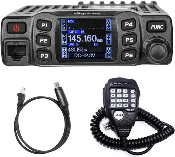 Anytone Dual Band AT-778UV Transceiver Car Vehicle Mobile Ham Radio Vhf/uhf