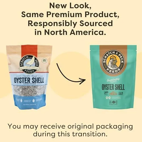 Oyster Shell Supplement for chickens And Ducks - 4LBs, Chicken Feed Oyster Shell