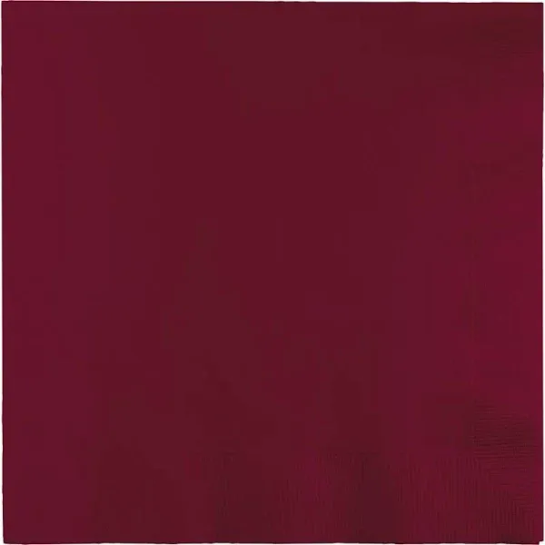 Burgundy Dinner Napkins 3 ply, 75 ct