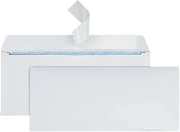 Office Depot&reg; Brand #10 Security Envelopes, 4-1/8&quot; x 9-1/2&quot;, Clean Seal, White, Box Of 250