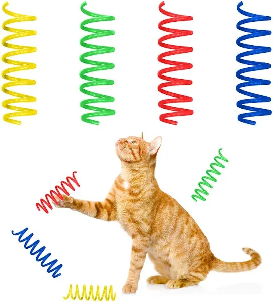 Spot Colorful Thin Spiral Springs Cat Toy