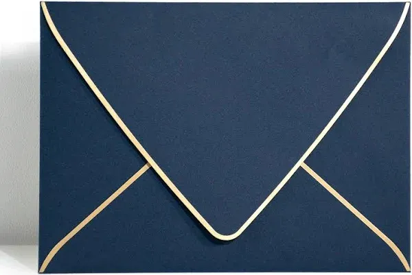 50 Pack, Size A7, Thick Luxury Invitation 5 x 7 Envelopes - For 5x7 Cards| Self Seal| Perfect for Weddings, Invitations, Photos, Graduation, Baby Shower| 5.25 x 7.25 Inches (Noble blue)