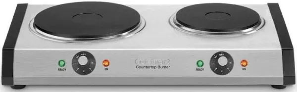 Cuisinart Countertop, Double Burner, Silver