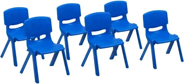 4-pack Kids Plastic Stackable Classroom Chairs Indoor/Outdoor Kindergarten Red