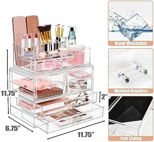 Sorbus Large Makeup/Jewelry Storage Case – Stackable & Interchangeabl - 20695157 | HSN