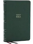 Nkjv, Single-Column Reference Bible, Verse-By-Verse, Leathersoft, Green, Red Letter, Comfort Print [Book]