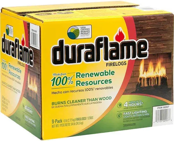 Duraflame Natural Fire Logs - 6lb - Case of 9