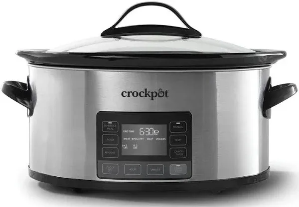 Crockpot™ 6-Quart Slow Cooker with MyTime™ Technology Programmable Slow C...