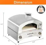 Gas Pizza Oven Portable Propane Pizza Oven with 13 inch Pizza Stone Pizza Maker