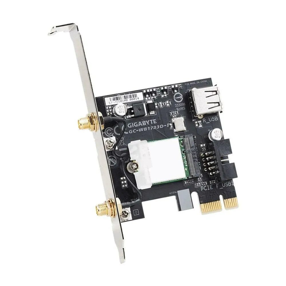 Gigabyte GC-WB1733D-I Wireless AC1750 Bluetooth 5.0 Dual Band PCI-Express WiFi Card