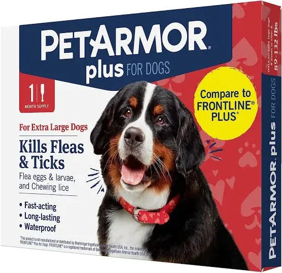 Petarmor Plus Flea Tick Treatment for Dogs - 6 count