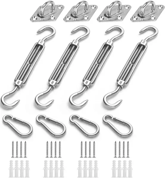 Awning Attachment Set Heavy Duty Sun Shade Sail Stainless Steel Hardware Kit ...