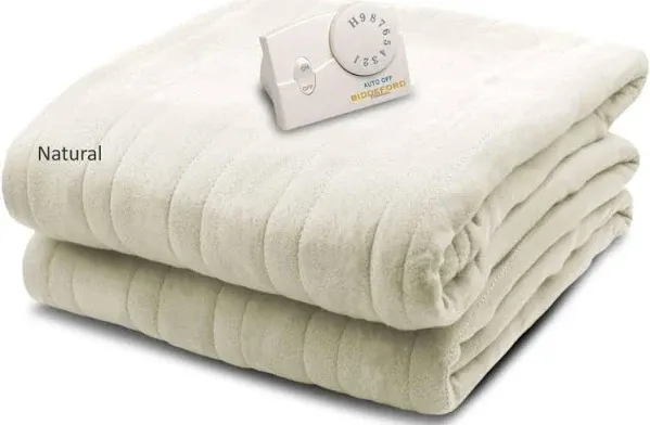 Biddeford Comfort Knit Heated Blanket Full Natural