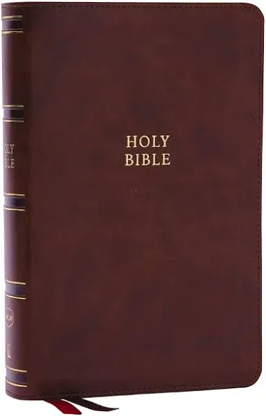 Nkjv, Single-Column Reference Bible, Verse-By-Verse, Bonded Leather, Black, Red Letter, Comfort Print