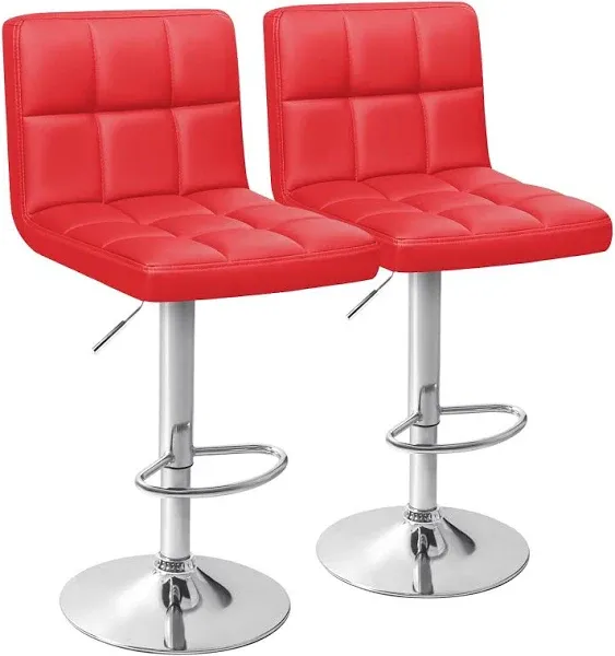 Homall Bar Stools Set of 2 Modern PU Leather Height Adjustable Swivel Barstool