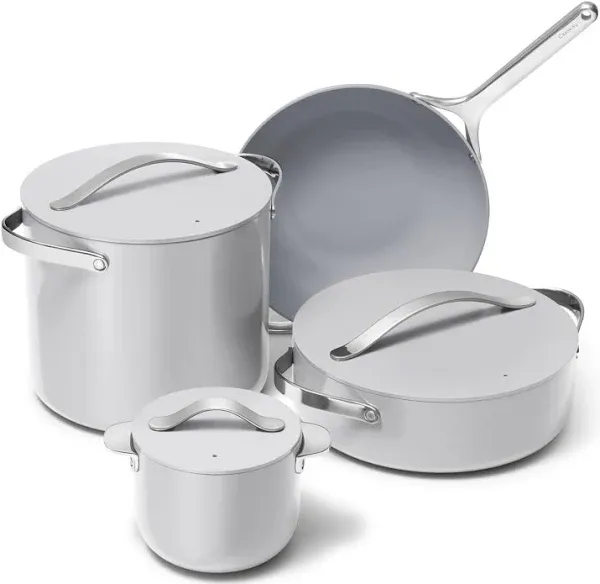 Caraway Nonstick Ceramic Cookware Set Pots Pans Lids and Kitchen Storage