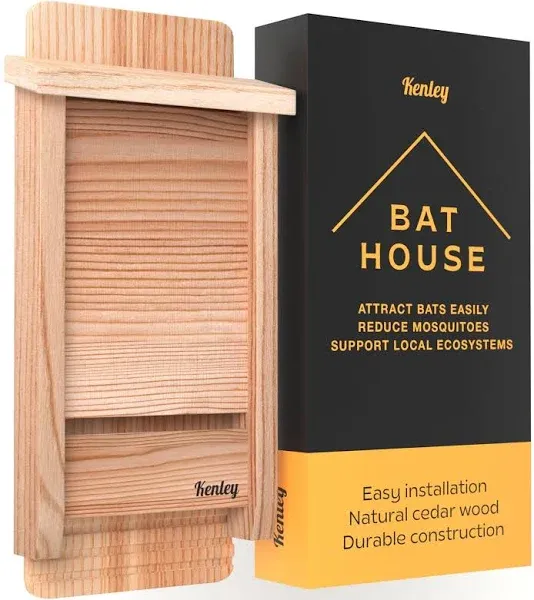 Kenley Bat House - Handcrafted Bat Box for outside from Cedar Wood - Weatherproo