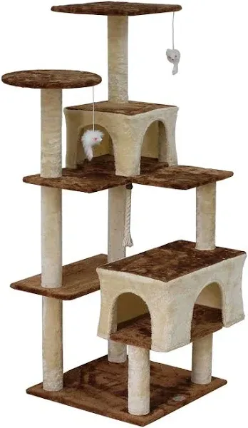 Go Pet Club 61&#034; Cat Tree Beige/Brown