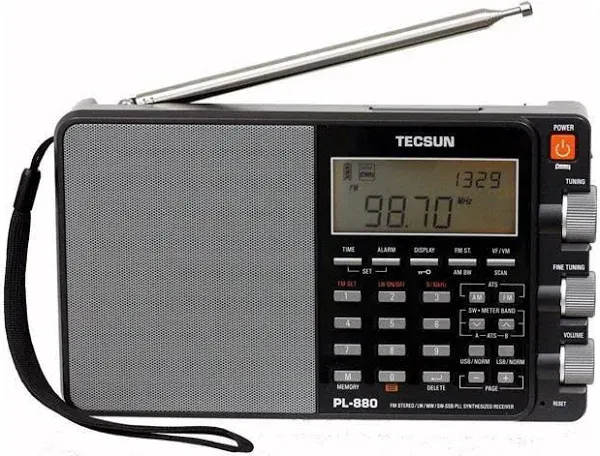 Tecsun PL880 Portable Digital PLL Dual Conversion AM/FM Longwave & Shortwave Radio