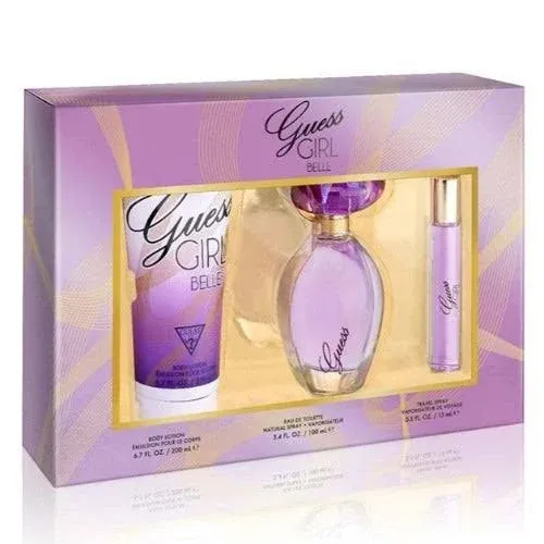 Guess | Girl Belle by for Women - 3 Pc Gift Set 3.4oz EDT Spray, 0.5oz EDT Travel Spray, 6.7oz Body Lotion | Realry