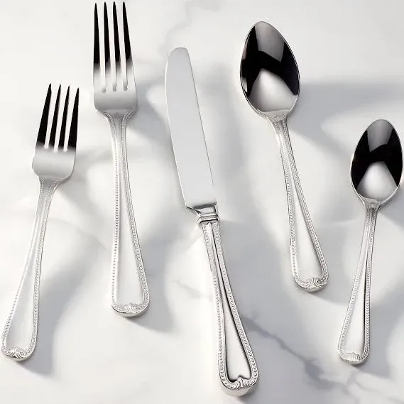 Lenox Vintage Jewel 20-Piece Flatware Set, 3.60 LB, Metallic