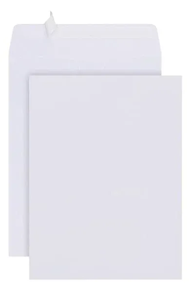 Office Depot Brand Catalog Envelopes, 9" x 12", Clean Seal, 30% Recycled, White, Box of 100