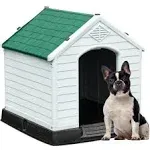  Plastic Dog House Doghouse Puppy Shelter Water Resistant Sturdy Dog Kennel