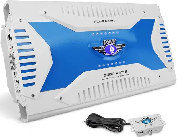 Pyle PLMRA620 6ch 2000W Waterproof Marine Amplifier