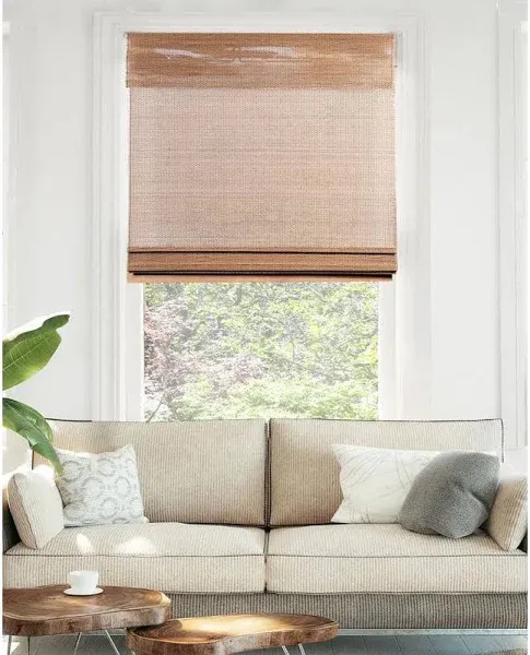 Chicology Cordless Bamboo Light-Filtering Roman Shades