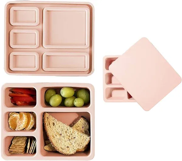 Lunch Box for Toddler and Kid Silicone Lunch Food-Safe Materials Dishwasher Safe