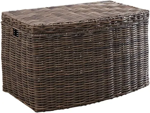 Sol Home Joseph Rectangular Curve Wicker Trunk