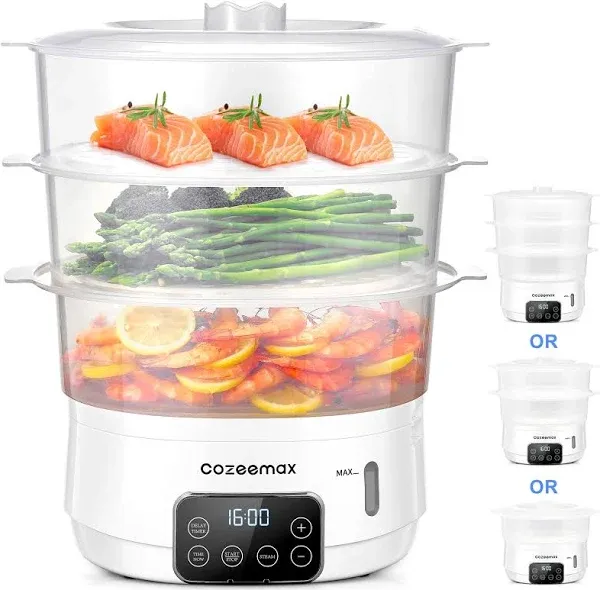 Cozeemax 13.7QT Electric Food Steamer