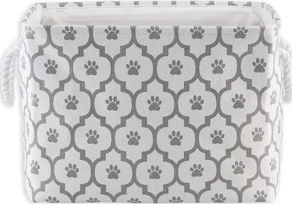 Bone Dry Paw Lattice Print Rectangle Dog Storage Bin