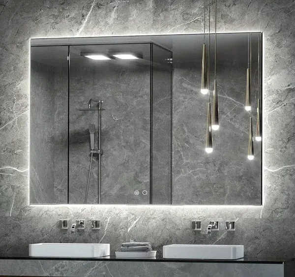 Keonjinn LED Backlit Bathroom Vanity Mirror Anti-Fog