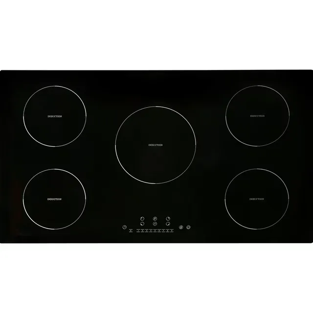 VEVOR 36 in. 9200W Electric Cooktop 5-Elements Ceramic Induction Stove Top Built-in Magnetic Cooktop Black