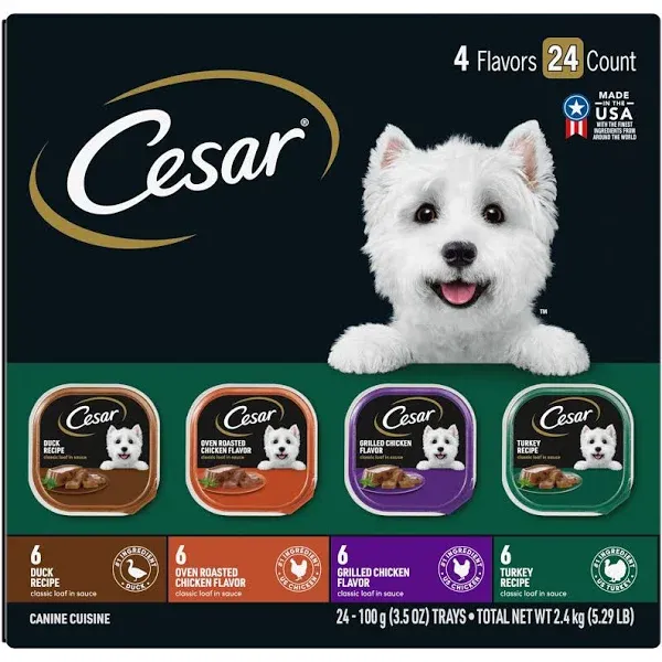 Cesar Soft Classic Loaf in Sauce Poultry Wet Dog Food Variety Pack