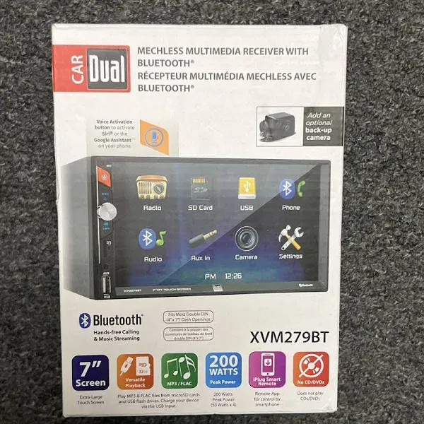 Dual Electronics XVM279BT 6.2-inch Multimedia Touch Screen Double DIN 