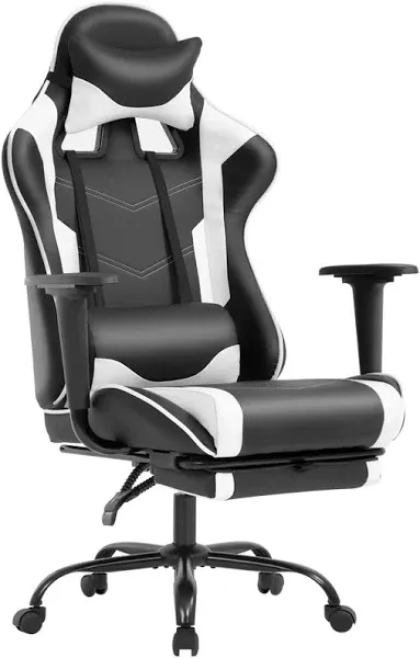 BestOffice Gaming Chair Office Chair Ergonomic Desk Chair with Footrest Lumbar Support Headrest Swivel High Back Racing Computer Chair