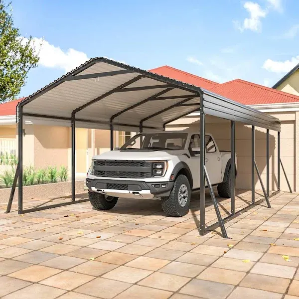 12 ft. W x 20 ft. D Metal Carport, Car Canopy, and Shelter