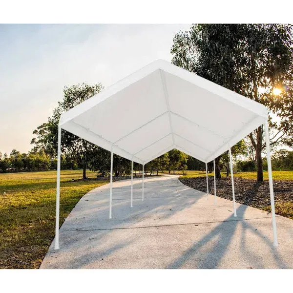 Impact 10&#039; x 20&#039; Portable Carport Garage Canopy, Outdoor Party Tent with 8 